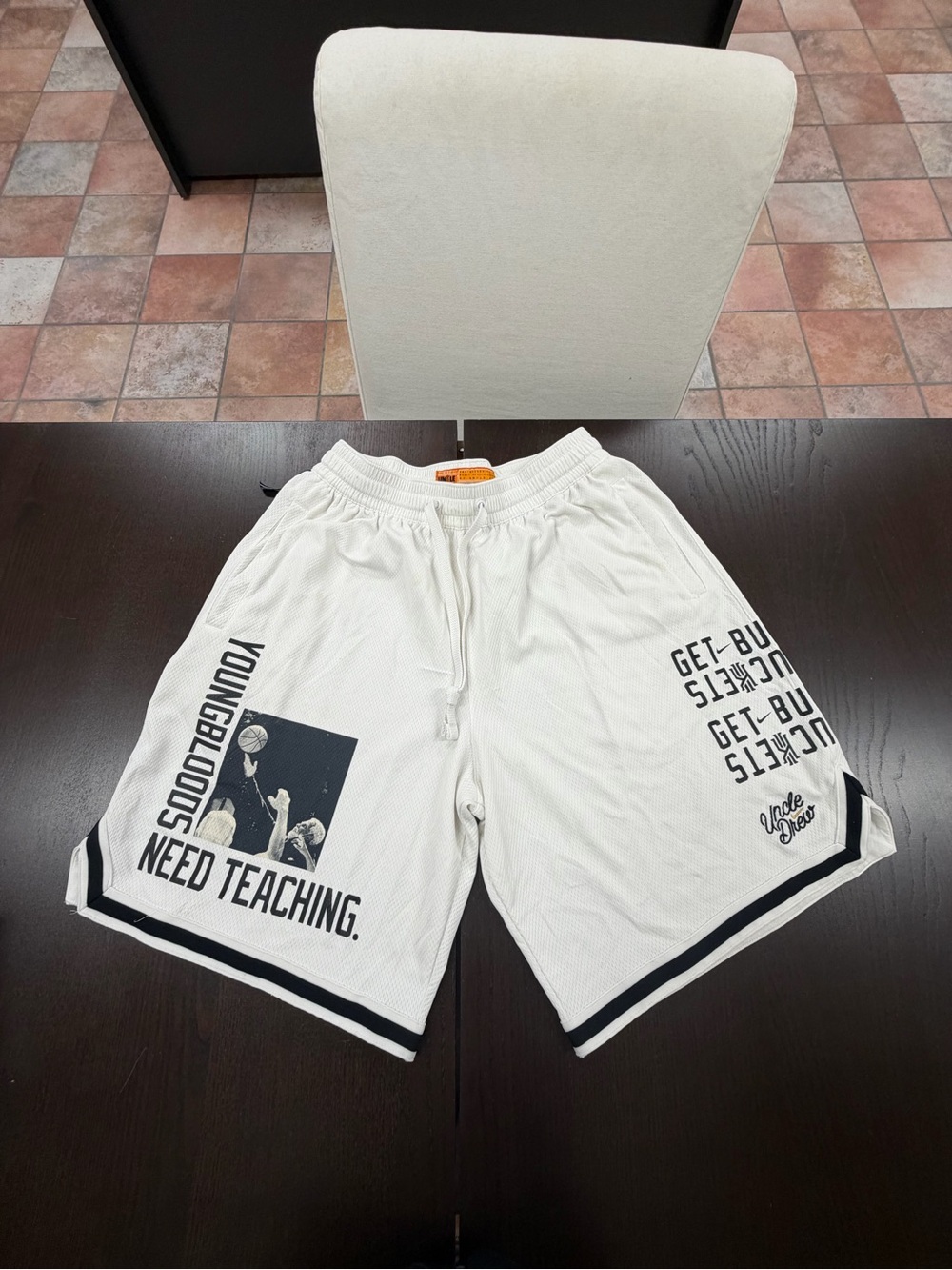 One pair of size large Nike basketball shorts